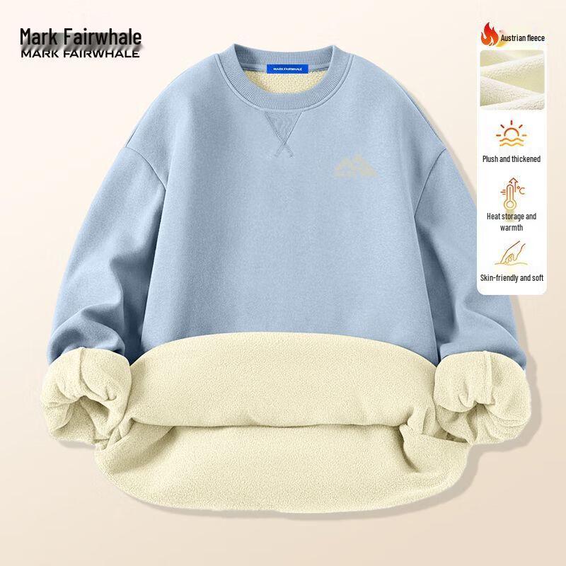 Men's Velvet Fleece Lined Round Neck Sweatshirt