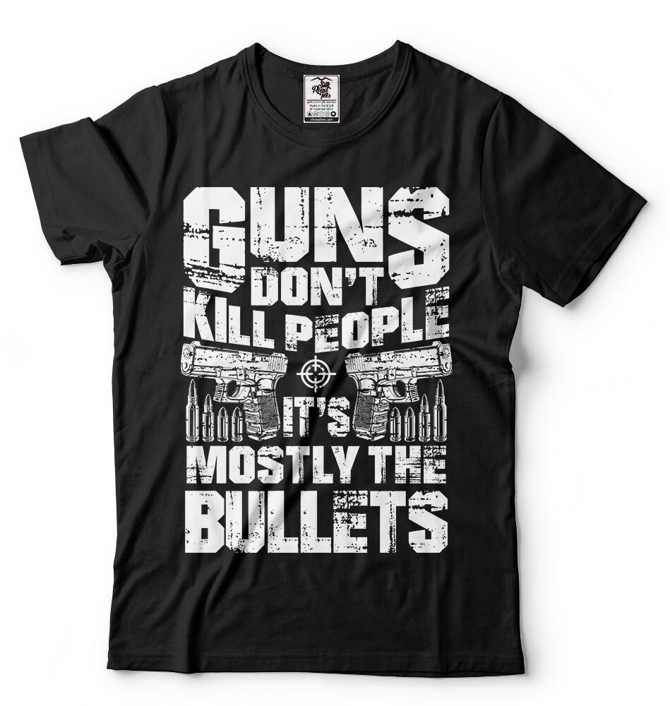 Guns dont Kill people Mens T-shirt Second Amendment Gun Rights Shirt 2XL