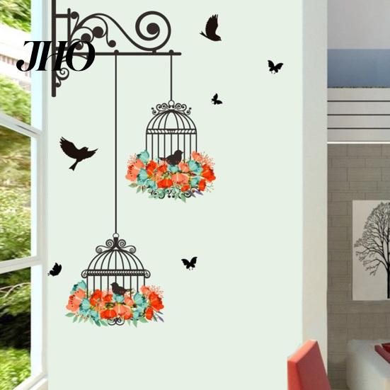 Birdcage Kids Room Bedroom Living Wall Sticker DIY Art Decals Home Decor