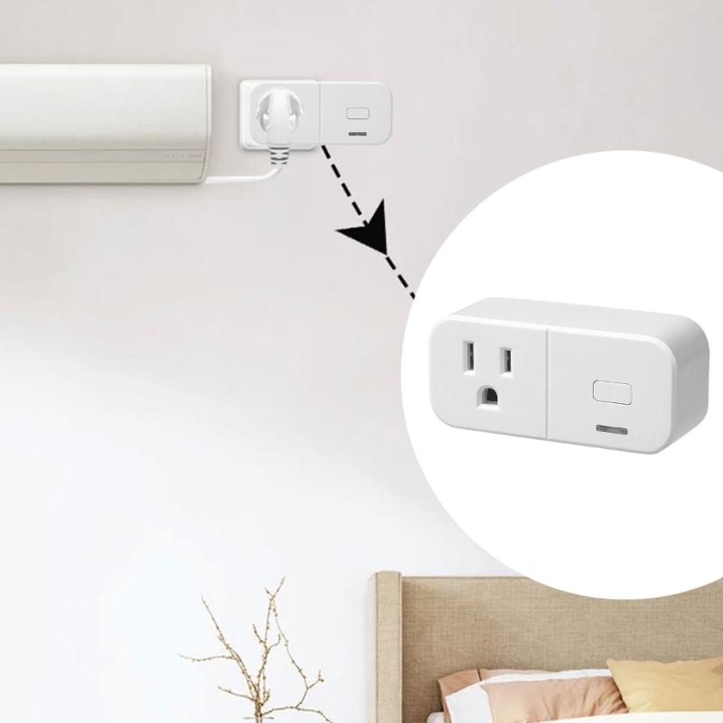 WiFi Intelligent Plug Outlet Home Energy Monitoring Small Intelligent Socket for Energy Monitoring Timing Socket