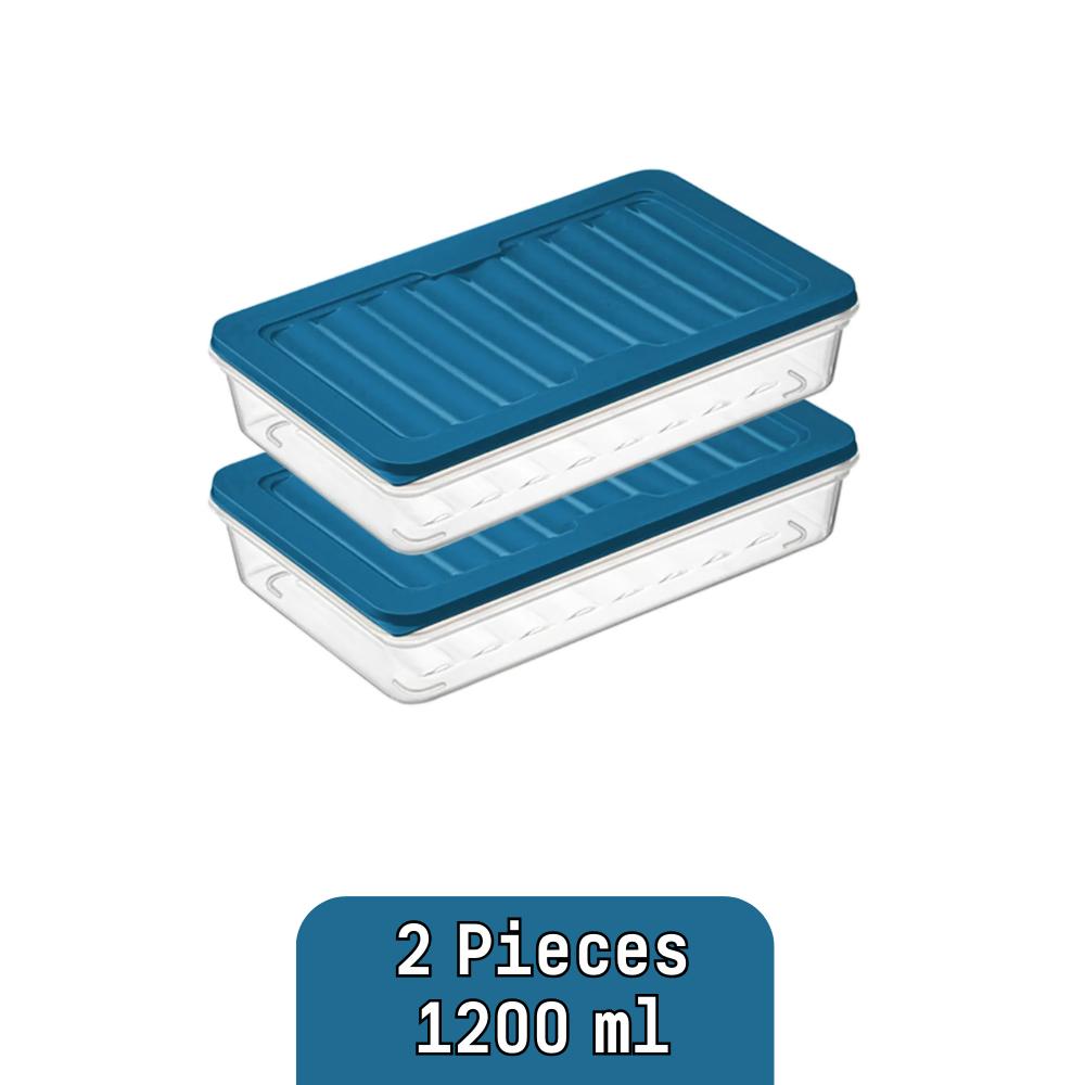 Refrigerator Organizer Storage Container Suitable for Microwave and Freezer 1200 Ml