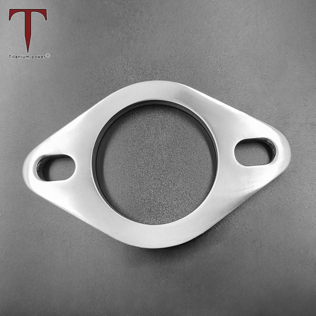 Tanium 1~3.5inch Perforated Manifold Connect Gasket 2/3 Hole Bolt Flange Titanium Exhaust Pipe Flange for Cars