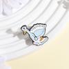 Registered Silly Goose Enamel Pins Cartoon Animal Stethoscope Brooch Lapel Badges Cute Nurse Medical Jewelry Gift for Friends
