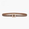 New Women's Belt Inlaid with Crystal Diamond Square Buckle Decorative Strap Versatile Women's Genuine Leather Smooth Buckle Belt