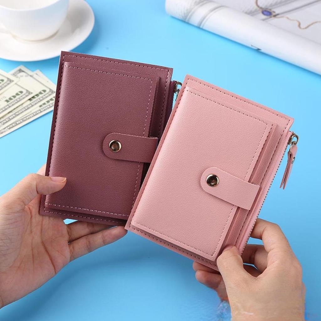 Cute Fashion PU Leather Mini Coin Purse Women Solid Color Credit Card Holder Bags Small Wallet Money Bag Purse Card Holder High Fast Delivery