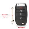 jingyuqin 10pcs 4Button Flip Remote Key Case Shell For KIA K2 K3 K4 K5 Ceed Rio Carens Cerato Sportage Optima Forte Soul Sorento
