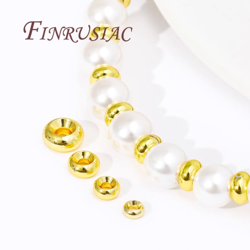 4mm 5mm 6mm 8mm Spacer Bead For Bracelets 18K Gold Plated Separator For Beads, DIY Jewelry Making Accessories