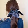 1PC  Vintage Square Plaid Bow Ribbon Scrunchie for Women Girls Sweet Hair Ornament Hair Band Hair Tie Fashion Hair Accessories