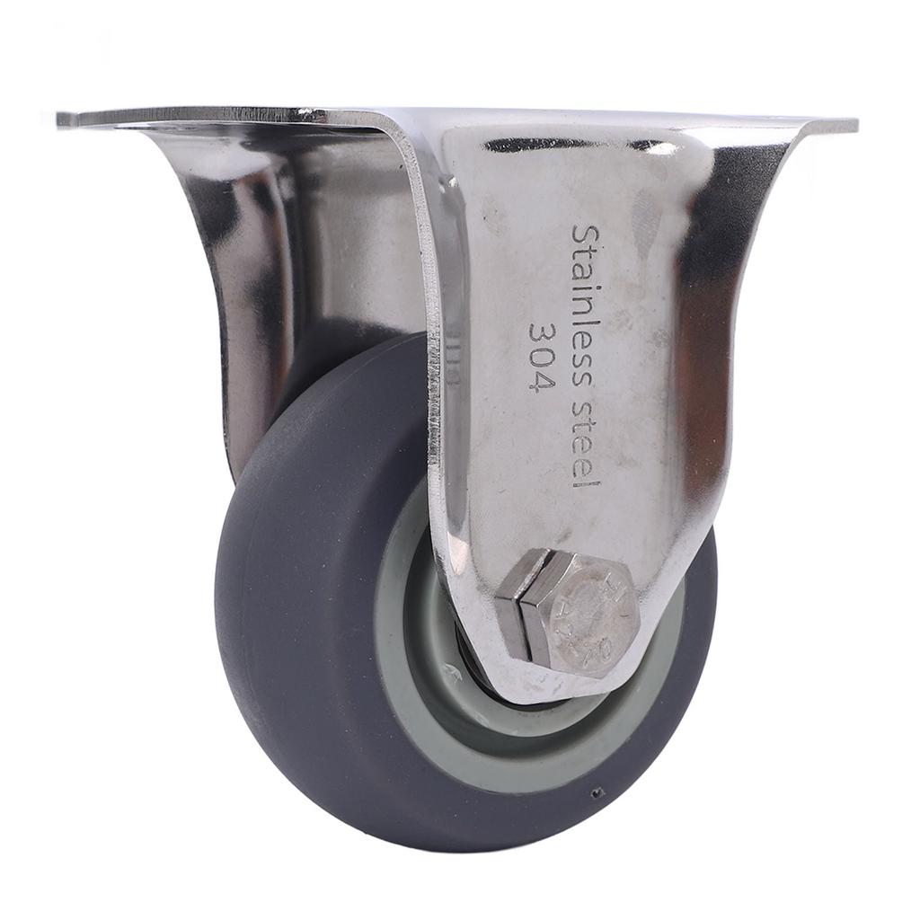 3in Directional Caster 304 Stainless Steel Frame Heavy Duty Quiet TPR Caster for Cart Furniture