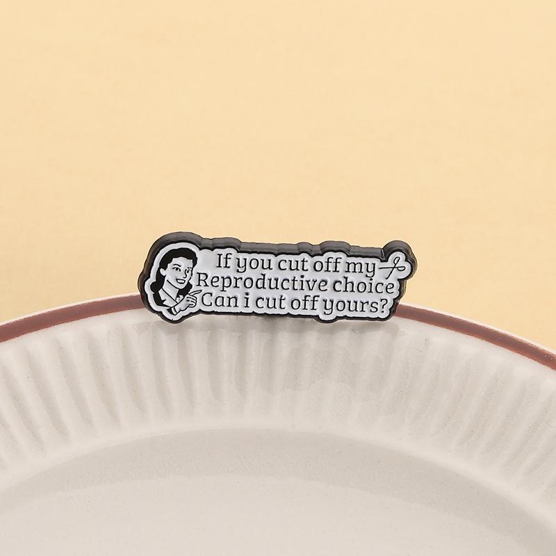 Feminism Enamel Pins Reproductive Choice Brooches Lapel Badges Vintage Retro 80s 90s Women Rights Jewelry Gift for Friends