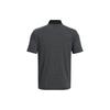 Under Armour Plaid Print Short Sleeve Polo Shirt Men tops Black 1377380-001