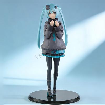 Hatsune Miku Modell 21 cm Spielzeug mit geschlossenem Fenster Welt Animation Umgebung Dekoration Puppe Spielzeug Otaku Modell Sammlung Weihnachtsgeschenk