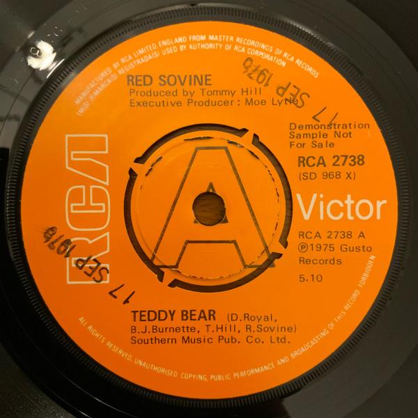

7inch Record RED SOVINE - Teddy Bear RCA2738PROMO RCA Victor 1975 UK Pop Used