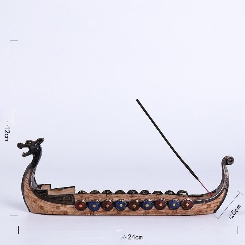 

Chinese Retro Dragon Boat Incense Insert, Home Creative Incense Board Ornaments, Office Resin Decoration Crafts