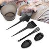 Hair Coloring Brush Hair Tint Salon Mixing Bowl Anti‑Slip Hair Dyeing Styling Tool(Black )