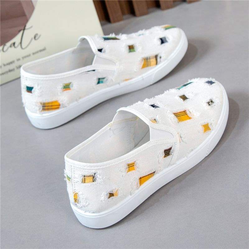 

Shoes Spring breathable canvas shoes one pedal board shoes cloth shoes 40