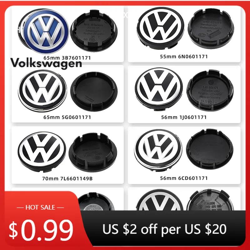 For VOLKSWAGEN VW 2025 Hot 4pcs Car Wheel Center Cover Stickers Hub Cap Auto decoration accessories For Volkswagen R Golf 4 Moti fshm03