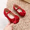 Girl Princess Shoes  Spring Autumn New Round-toe Children Mary Jane Shoes Bowknot Soft Fashion Kids Causal Ballet Flat Shoes
