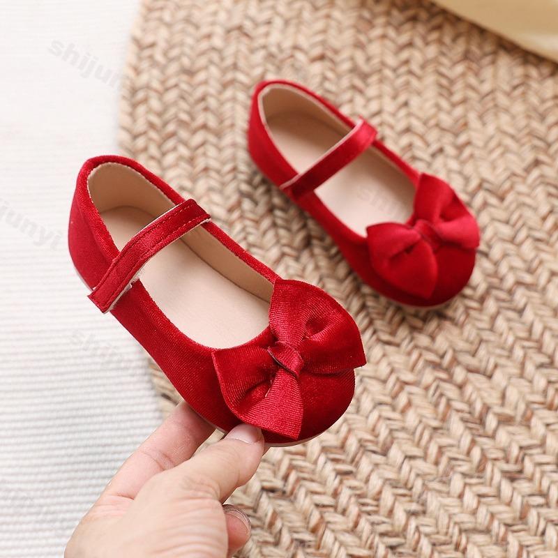 Girl Princess Shoes Spring Autumn New Round-toe Children Mary Jane Shoes Bowknot Soft Fashion Kids Causal Ballet Flat Shoes