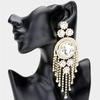 Stonefans Exaggerated Colorful Earrings Oversize Accessories for Women  Party Queen Crystal Tassel Dangle Earrings Jewelry