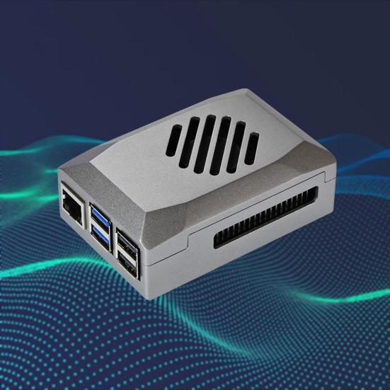 Custodia Shadow per scheda madre con ventola di raffreddamento PWM Custodia protettiva Efficiente dissipazione del calore Resistente alla corrosione Custodia ABS Shadow per Raspberry pi5