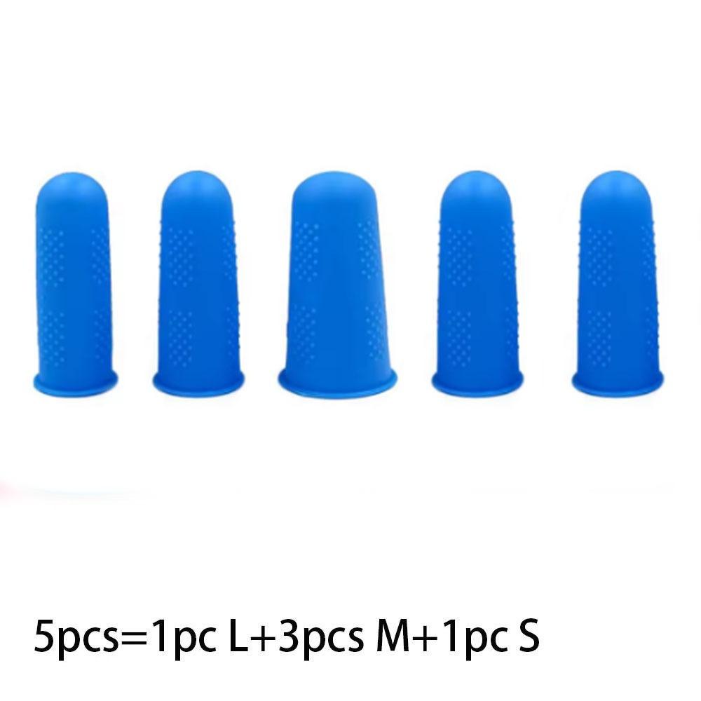 

Anti-cut Thimble Heat Resistant Finger Cover Finger Protector Cooking Kitchen Tool Finger Sleeves синий