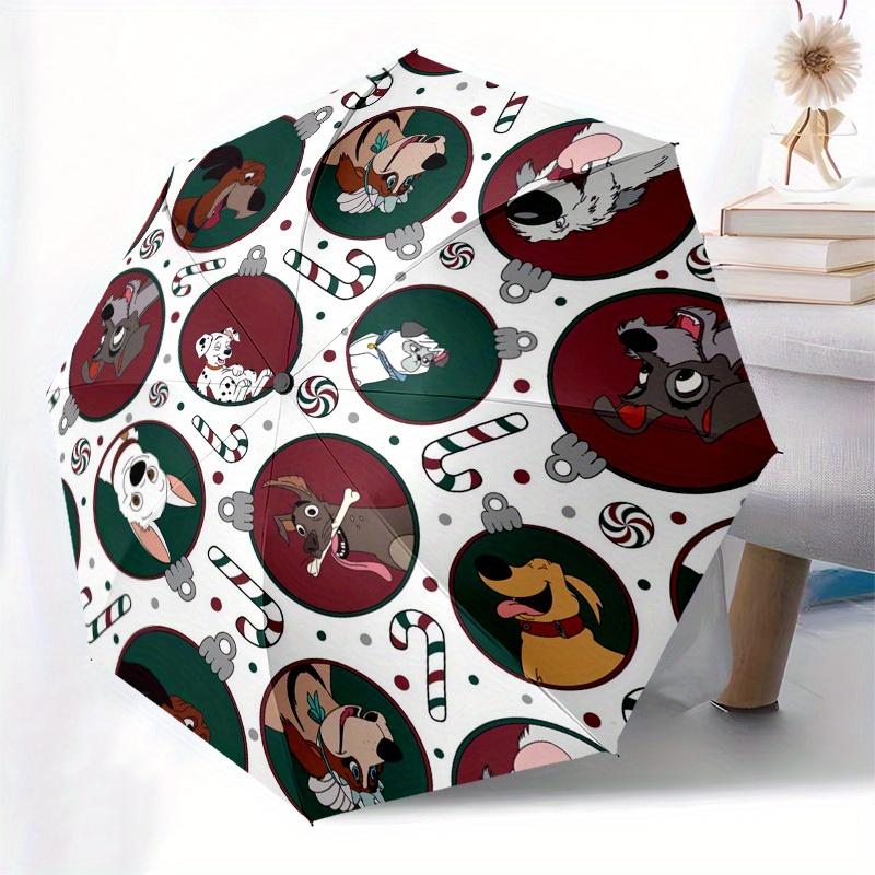 1pc Christmas, ornaments Pattern Automatic Open/Close Umbrella, Umbrella with cartoon Design, graduate Gift-N0704036