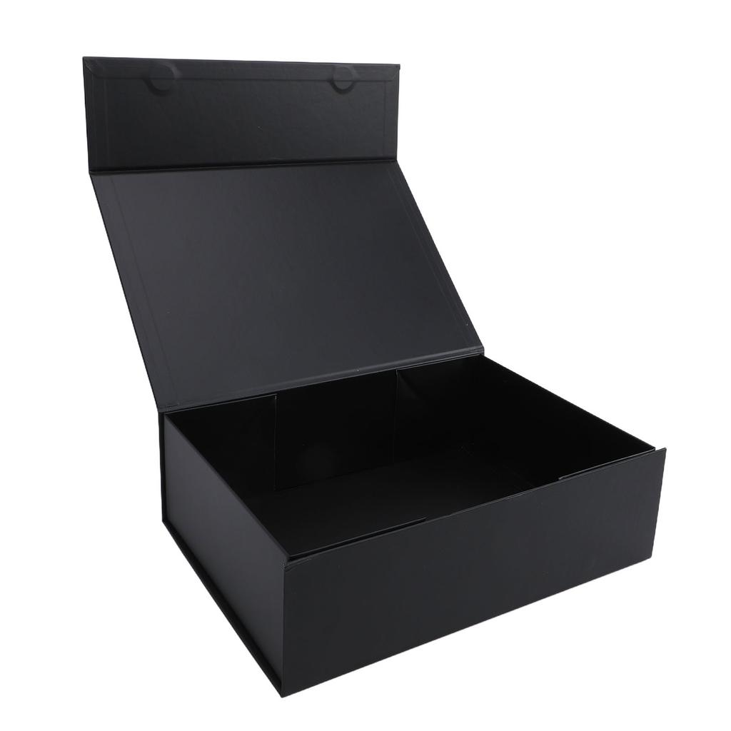 Gift Box with Magnetic Closure Foldable Filp Open Large Valentines Box for Jewelry Perfume Black