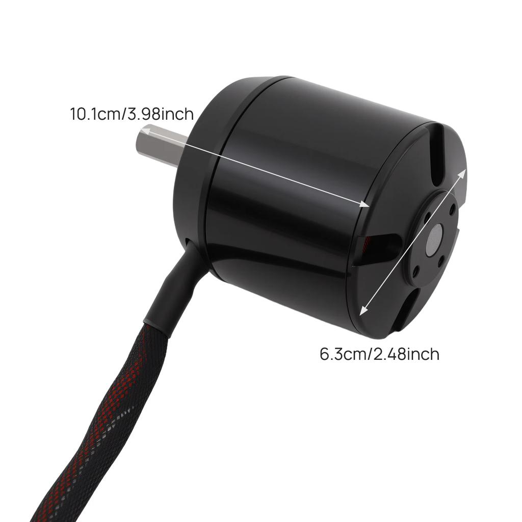 24V 2300W Durable Brushless Motor Efficience 4080 RPM Brushless Belt Sensored Motor for Electric Skateboard Longboarding