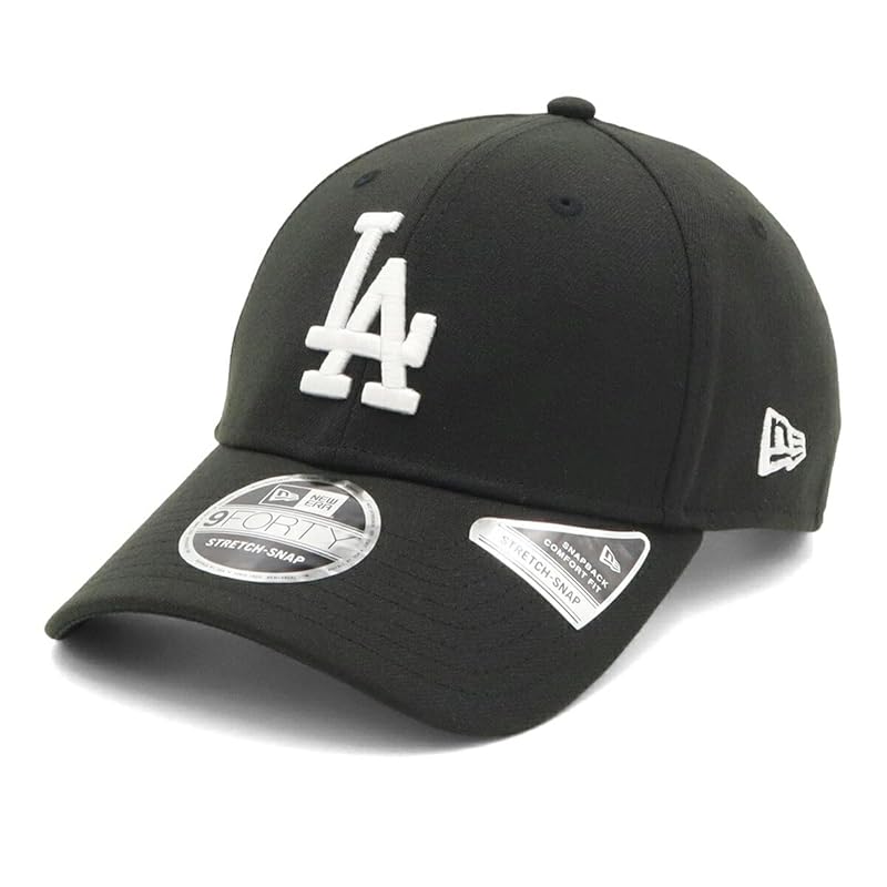 

[New Era] cap 9FORTY stretch MLB LA black FREE 940SS LOSDOD BLK WHI 25J