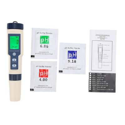 5 In 1 Water Quality Detector with Backlight PHECTDSSALTTEMP Testing Pen for Water