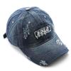 WR Japanische Retro Bestickte Denim Baseballkappe