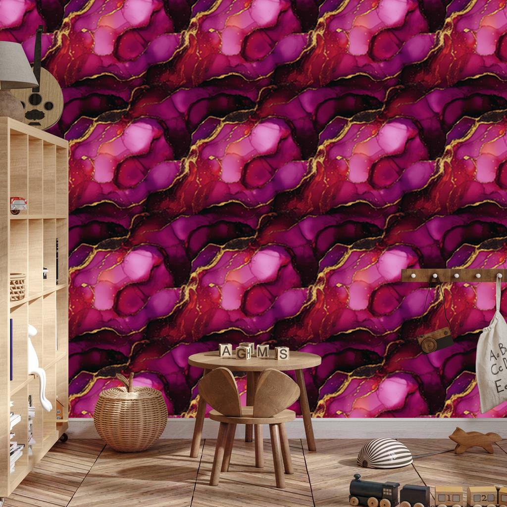 Ink wallpaper burgundy, purple, pink and black 50x1000