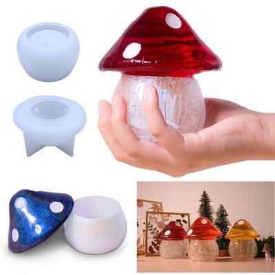 DIY Crystal Dropper Mold, Epoxy Resin Mold, Mushroom Storage Box, Decorative Jewelry Box, Jar, Bottle, Mirror Silicone Mold