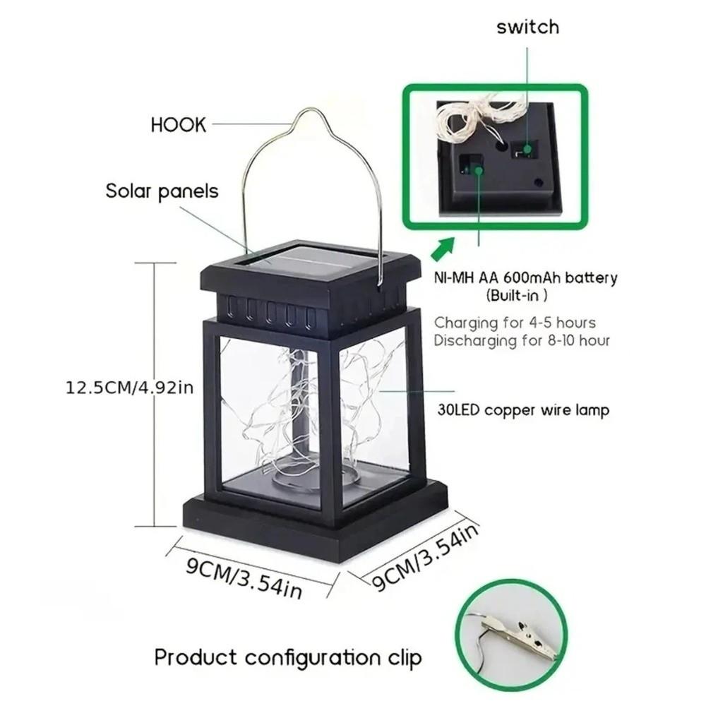 Hanging 30 LED Lights Solar Retro Palace Lantern Waterproof Modern Solar Lights Lantern Outdoor Decorative Light Yard