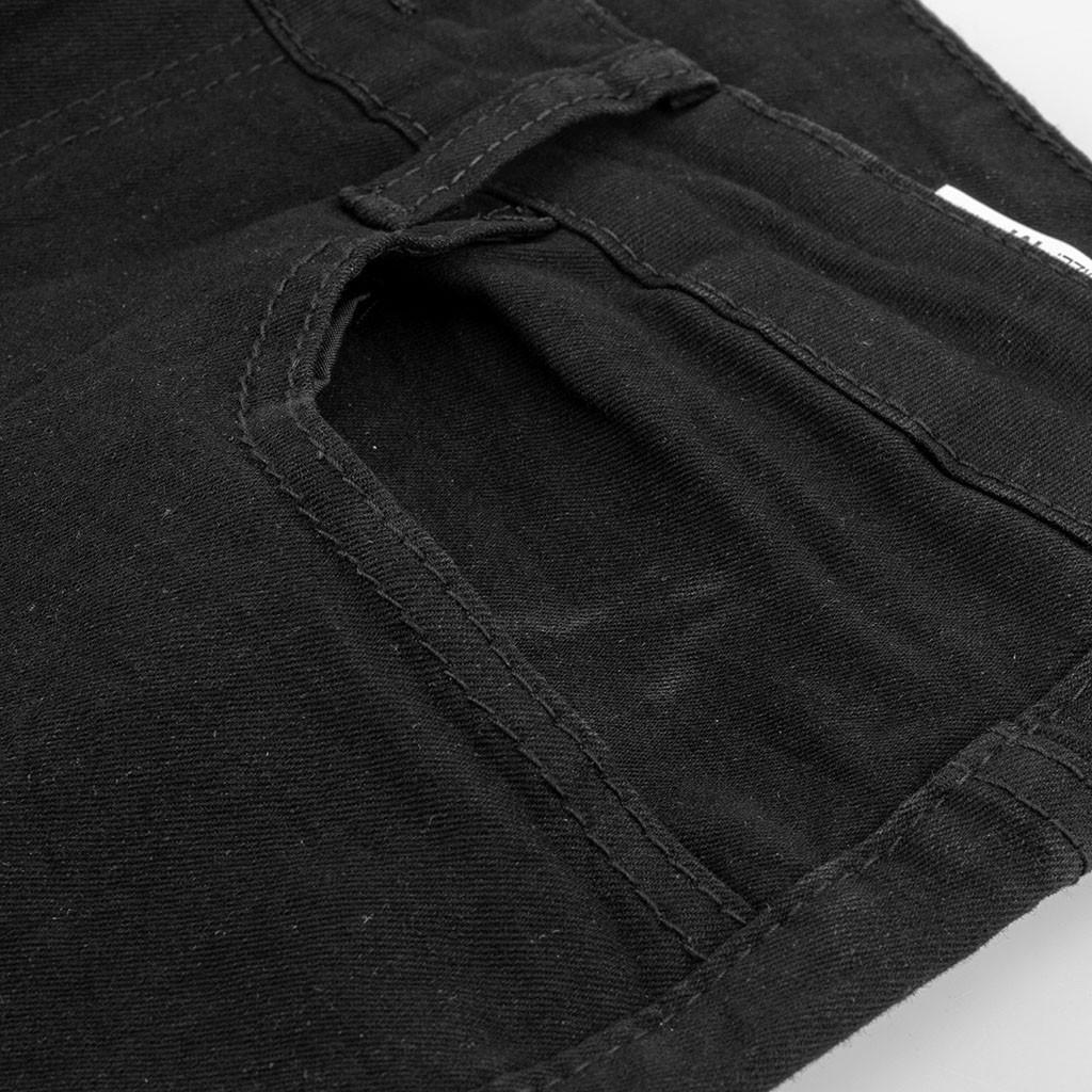 Men Striped Zipper Denim Hole  Vintage Wash Hip Hop Work Trousers Jeans Pants