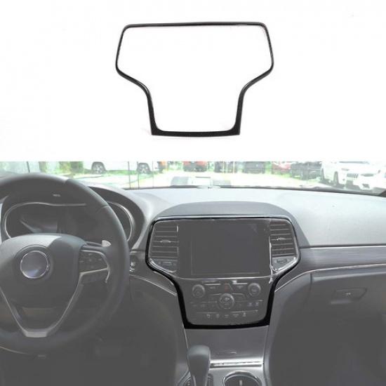

Center Interior GPS Radio Navigation Cover Trim for Jeep Grand Cherokee 2014-20 Carbon fiber