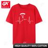 Skydiver Parachutist Heartbeat Fashion Unisexs Tops Shirts Ski Heartbeat Skiing Skier Geek TShirt Printed TeeShirt