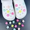 12PCS Fashion Shoe Charms Set Accessories Hole Shoe Buckle Shining Five-pointed Star DIY 3D Shoes Decorations for Bogg Bag