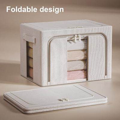 Úložné boxy na oblečení s kovovým rámem Stohovatelný úložný box Zapínání na zip