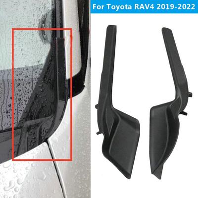 Frontscheibenwischer-Seitenverkleidung, passend für Toyota RAV4 2019 2020 2021 2022, schwarz, links und rechts, Platzierungsverlängerungsabdeckung, 1 Paar
