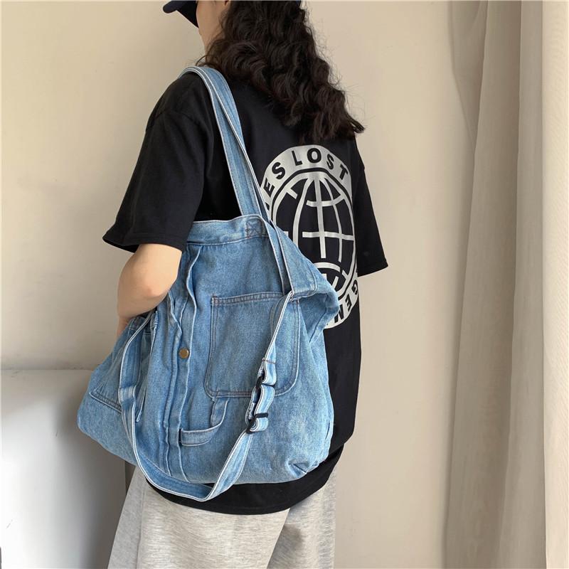 Damenmode Jean Denim Umhängetaschen Geldbörse Lässige Schulter Tragetasche