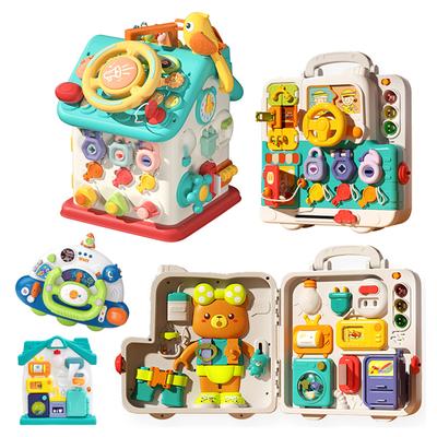Baby Haus Beschäftigungshaus Sensorische Montessori Spielzeuge 3D Beschäftigungsbrett Musik Lichtschalter Feinmotorik Training Spiele Lernspielzeug Für Kinder