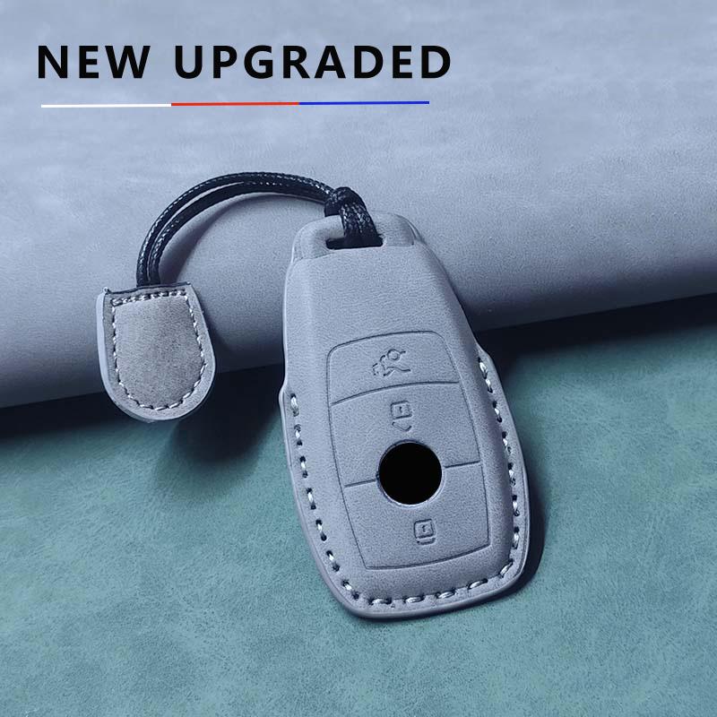 Car Remote Key Case Cover for Mercedes Benz A C E S G Class GLC CLE CLA GLB GLS W177 W205 W213 W222 X167 AMG Leather Accessories