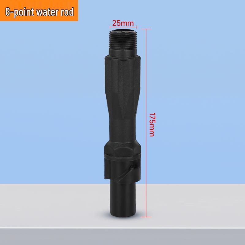 

Garden Watering Sprinkler Rod with Quick-Release Valve and Lawn Pipe Connector (6 Points, 1 Inch)