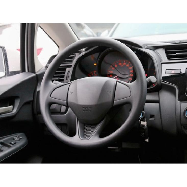 For Honda Fit Jazz GK5 14-2020 Red Wood Grain Steering Wheel Control Cover Trim