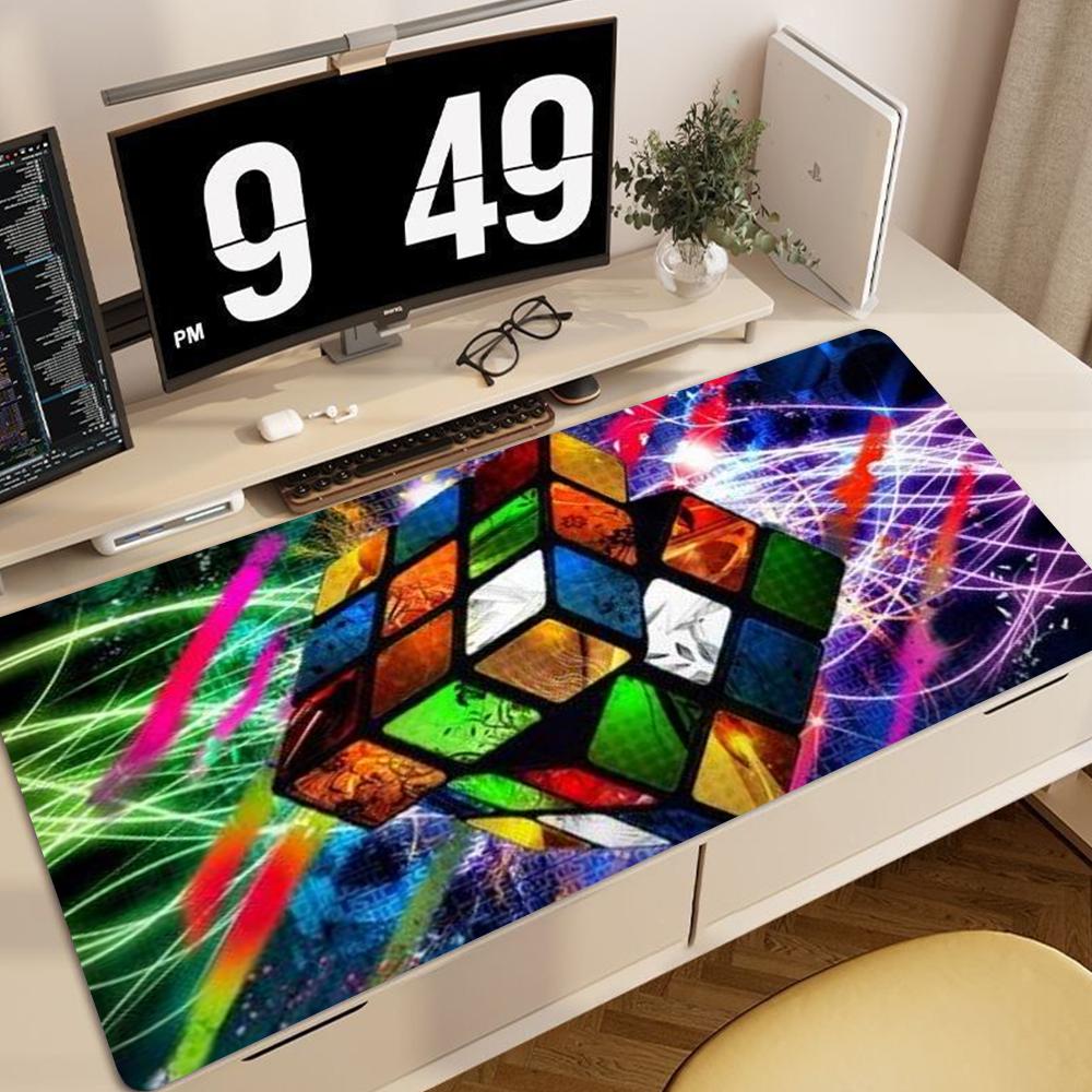 Little Rubiks Cube Mouse Pad Large Keyboard Mouse Desk Pad Nonslip Rubber Gaming Mouse Pad Laptop Mouse Carpet