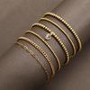 6pcs Gold Color Heart Crystal Beaded Bracelet Set For Women Vintage Minimalist Stretch Bead Ball Bracelets Daily Jewelry Gifts