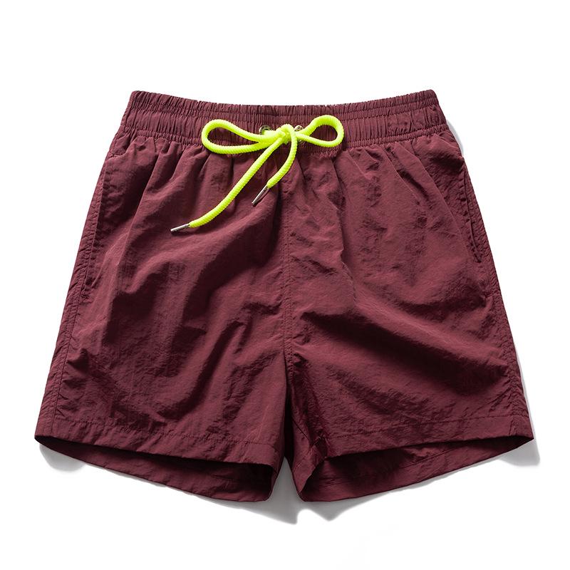 Men's Trendy Color-Block Summer Beach Shorts: Loose-Fit, Casual Sportswear