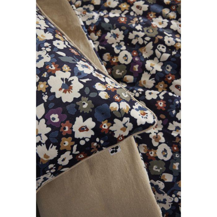 Coussin déhoussable 40 x 60 cm "Coline" Velours imprimé l'Effet Papillon